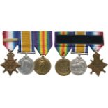 ORDERS, DECORATIONS AND MILITARY MEDALS, Campaign Groups and Pairs, A 1914 Star Trio to the 5th