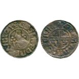BRITISH COINS, Aethelred II, Silver Penny, CRVX type (991-997), Wareham mint, moneyer Alfgar, draped