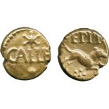 ANCIENT COINS, ANCIENT BRITISH, Celtic Gold, Atrebates, Epillus (c.20 BC - AD 1), Gold ¼-Stater, 1.
