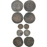 BRITISH COINS James I, Silver Shillings (2), second coinage (1604-1619), mintmarks rose and