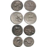 ANCIENT COINS, ROMAN COINS, Republican Silver Denarii (4), mid 1st Century BC issues, including M.