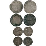 BRITISH COINS, Elizabeth I, Silver Shillings (2), second issue, mm cross crosslet, and fifth