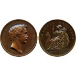 COMMEMORATIVE MEDALS, WORLD MEDALS, Greece, Otto (1815-1867, King 1832-1862), Accession 1832, Copper