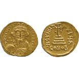 ANCIENT COINS, BYZANTINE COINS, Constans II (AD 641-665), Gold Solidus, facing bust, wearing a crown
