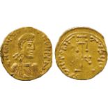 ANCIENT COINS, BYZANTINE COINS, Constans II (AD 641-668), Gold Tremissis, mint of Syracuse, dN