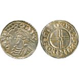 BRITISH COINS, Cnut, Silver Penny, Short Cross type, Lincoln mint, moneyer Swartinc, diademed bust