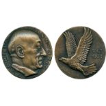 COMMEMORATIVE MEDALS, WORLD MEDALS, Italy, Gabriele D’Annunzio (1963-1938), author and journalist,