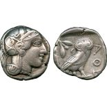 ANCIENT COINS, GREEK COINS, Attica, Athens (c.449-415 BC), Silver Tetradrachm, head of Athena facing