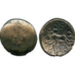 ANCIENT COINS, ANCIENT BRITISH, Celtic Gold, East Wiltshire, British Mb, uniface Base Gold Stater,