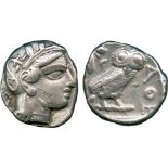 ANCIENT COINS, GREEK COINS, Attica, Athens (c.449-415 BC), Silver Tetradrachm, head of Athena facing