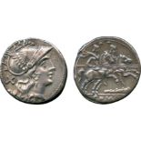 ANCIENT COINS, ROMAN COINS, Republic, Anonymous (c.208 BC), Silver Denarius, minted in Italy,