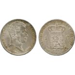 WORLD COINS, Netherlands, Willem I, Silver Gulden, 1819, Utrecht, head right, rev crowned arms