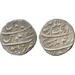 WORLD COINS, India, Mughal, Aurangzeb, Silver Rupee, Burhanpur, Year 34 (KM 300.24). Good