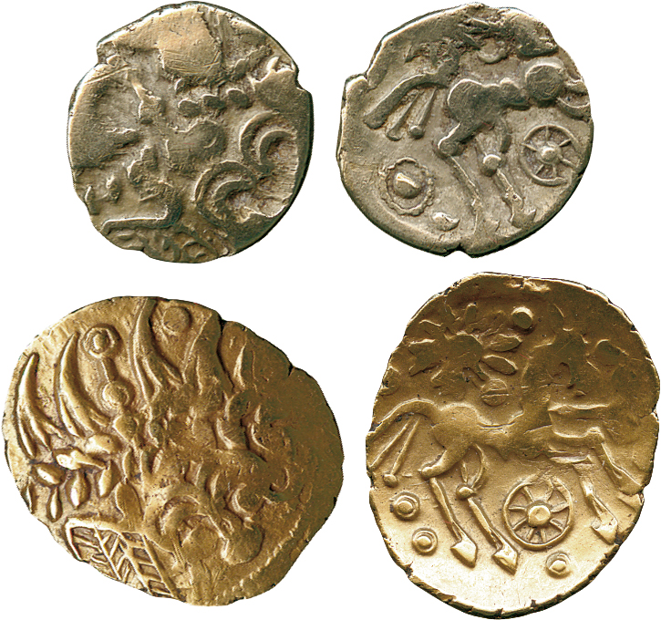 ANCIENT COINS, ANCIENT BRITISH, Celtic Gold, Regini and Atrebates, British Qc Remic, Gold ¼-