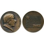COMMEMORATIVE MEDALS, ART MEDALS, Pol Neveux, Cast Bronze Medal, 1938, by Jean Vernon, bust right,
