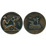 COMMEMORATIVE MEDALS, ART MEDALS, “Cypris”, large Bronze Medal, 1925, by Leon Claude Mascaux (1882-