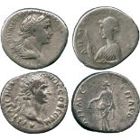 ANCIENT COINS, ROMAN COINS, Trajan (AD 98-117), Silver Didrachms (2), minted at Caesarea,