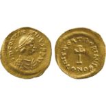 ANCIENT COINS, BYZANTINE COINS, Maurice Tiberius (AD 582-602), Gold Tremissis, DM COSTAN-TINVS PP