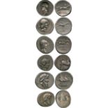 ANCIENT COINS, ROMAN COINS, Republican Silver Denarii (6), early 1st Century BC issues, including L.