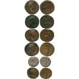 ANCIENT COINS, ROMAN COINS, Antoninus Pius (AD 138-161), Æ Sestertii (4), reverses include