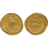 ANCIENT COINS, BYZANTINE COINS, Justinus II (AD 565-578), Gold Solidus, D N IVSTI-NVS PP AVC,