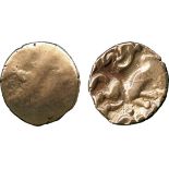 ANCIENT COINS, ANCIENT BRITISH, Celtic Gold, Cantiaci, British LY, Gold ¼-Stater, 1.37g, c.60-50 BC,