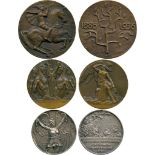 COMMEMORATIVE MEDALS, ART MEDALS, Copper Medal, 1945, by E Blin, perhaps for the Paris Gas and