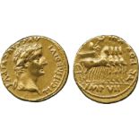 ANCIENT COINS, ROMAN COINS, Tiberius (AD 14-37), Gold Aureus, mint of Lugdunum, struck AD 14-15,