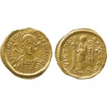 ANCIENT COINS, THE COLLECTION OF A CLASSICIST (PART III), Anastasius (AD 491-518), Gold Solidus, D N