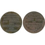 BRITISH 18TH CENTURY TOKENS, ENGLAND, Charles Biggar, London, Copper Halfpenny, 1796, obv C : BIGGAR