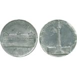 BRITISH 18TH CENTURY TOKENS, ENGLAND, John Ottley, White Metal Penny mule, obv a building, ST.