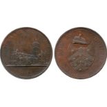 BRITISH 18TH CENTURY TOKENS, ENGLAND, John Ottley, Copper Penny, obv Gloucester Cathedral,