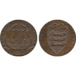 BRITISH 18TH CENTURY TOKENS, ENGLAND, John Crow, (1754-1822), brazier and coppersmith, Faversham,