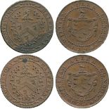 BRITISH 18TH CENTURY TOKENS, ENGLAND, William Allen ((d. >1809), boot and shoemaker, 36 Chandos