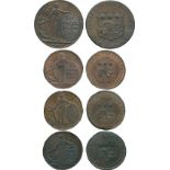 BRITISH 18TH CENTURY TOKENS, ENGLAND, James Bayly (1766-1857), draper, Poole,, Copper Halfpenny,