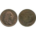 BRITISH 18TH CENTURY TOKENS, ENGLAND, William Davies, Birmingham Die-sinker and engraver, Copper