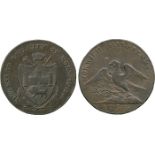 BRITISH 18TH CENTURY TOKENS, ENGLAND, Dunham & Yallop, Copper Halfpenny, 1793, obv shield of arms of