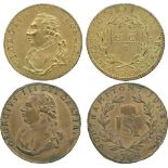 BRITISH 18TH CENTURY TOKENS, ENGLAND, William Cragg, Gilt-copper Farthing, obv bust left, W. CRAGG