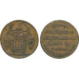 BRITISH 18TH CENTURY TOKENS, ENGLAND, Thomas Bevan, wine and spirit merchant, Copper Halfpenny,