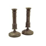 BRONZE CANDLESTICKS.