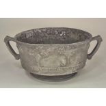 PEWTER ROSE BOWL.