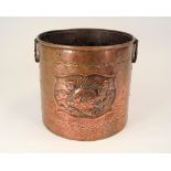 NEWLYN COPPER. A Newlyn jardiniere with ring handles.