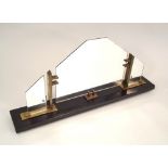 ART DECO MIRROR. An Art Deco mirror with slate base. 62 x 28cm.