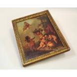 19th CENTURY OIL. An early 19th century oil on canvas of putti at play. Apparently unsigned.