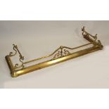 BRASS FENDER. A brass expandable fender. Width, extended 150cm.