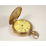 POCKET WATCH. A Waltham, gold plated pocket watch, the movement signed P.S. Bartlett.