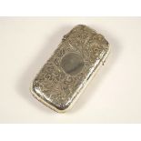 VESTA CASE. A silver vesta case. Birmingham 1887.