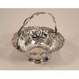 BON BON DISH. A Victorian silver bon bon dish. Diameter 14cm.