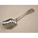 CADDY SPOON. A Victorian engraved caddy spoon.