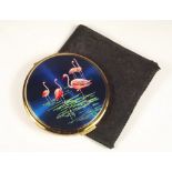 STRATTON COMPACT. An apparently unused Flamingos powder compact by Stratton, with slip case.